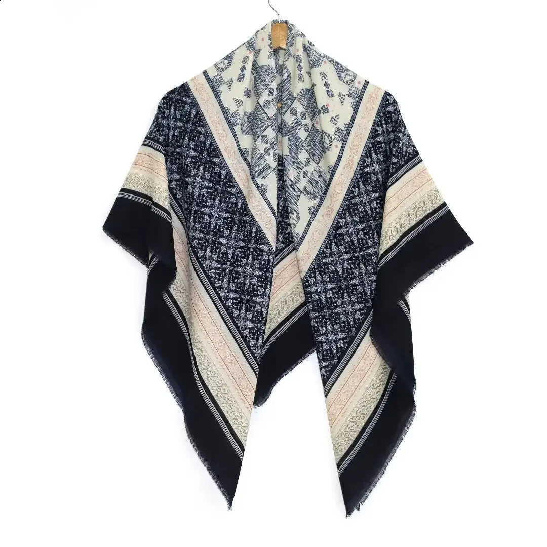 Classic Fashion Cotton Linen Large Square Scarf For Women Men Warm Printed Versatile Shawl Scarf Arrival Spring Autumn 241019