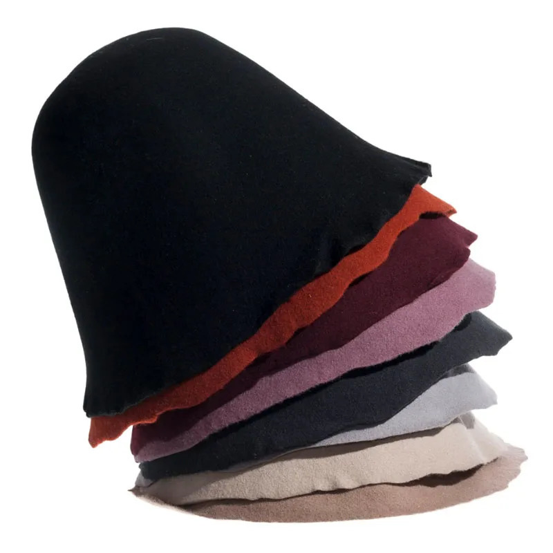 Womens Cloche bucket style felt hat large wool felt conical hat used for Millinery hat making Fedora material body conical DIY process 241019