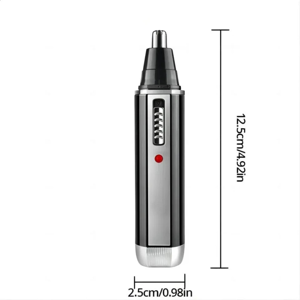 Sleek convenient and versatile 4-in-1 compact nose hair trimmer for men - Portable grooming kit for precision shaping of beard 241009