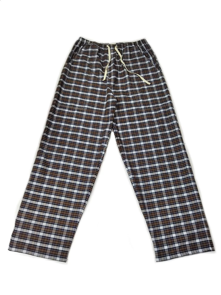 Unisex Cotton Plaid Spring Summer Mens Sleep Bottoms Pajamas Sleepwear Pants for Sleeping Man Pyjamas Home Wear 241017
