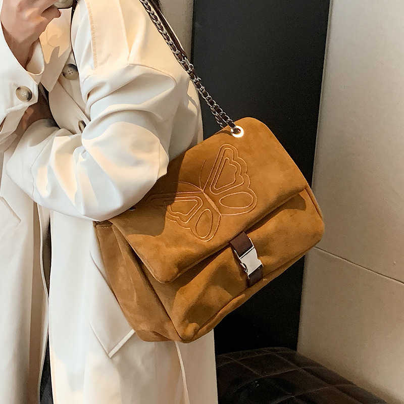 CMM Suede Suede Large Capacity Bag For Women New Popular Versatile Chain Crossbody Bag Fashion Shoulder Bag