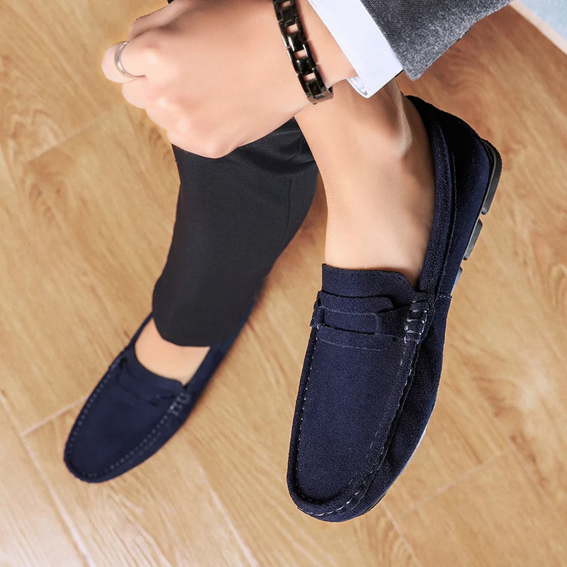 Mens suede casual leather shoes mens driving shoes size 38-47 241019