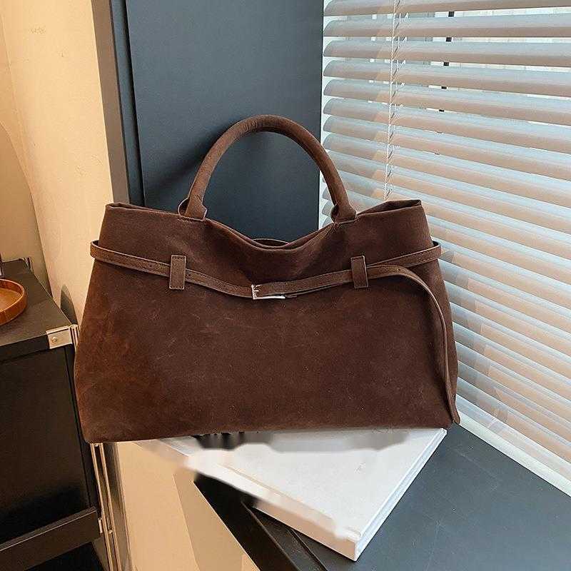 CMM New Fashion and Versatile Suede Tote Design Hand Held Single Shoulder Bag