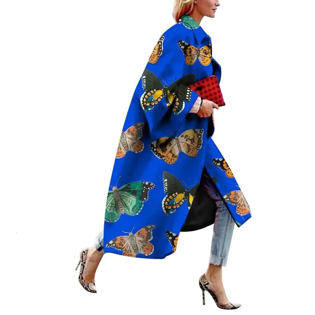 Womens coat geometric pattern flip leader winter coat collar long length spring coat womens outdoor clothing 241019