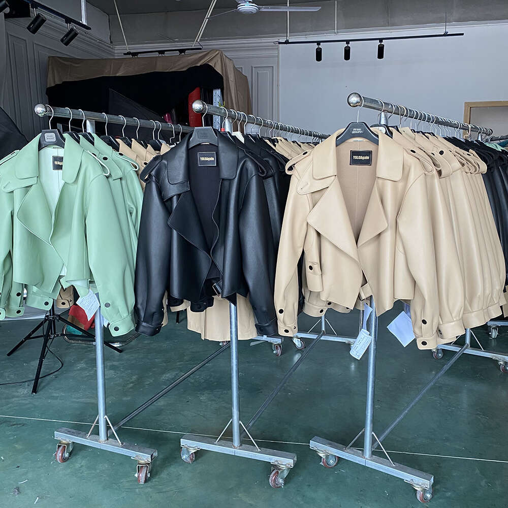 Yoloagain 2024 Spring Loose Oversized Real Leather Jacket Women Streetwear