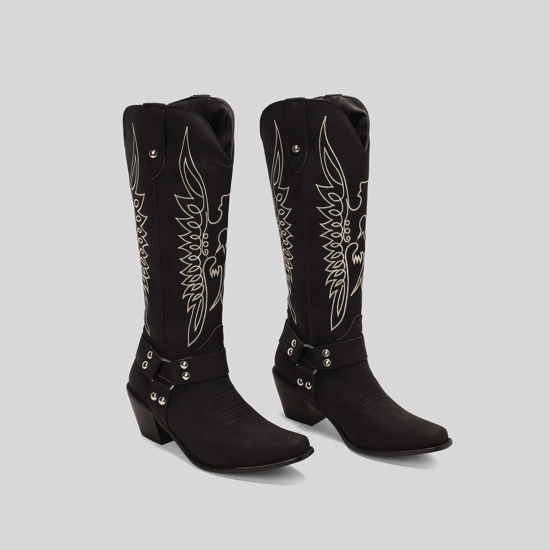 Fashion Boots British Style Totem Embroidered High Top Ankle Boots Women Boots WoMens Boots Knight Boots 241008