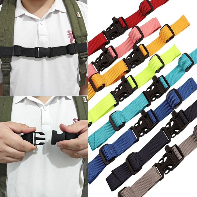 Nonslip Backpack Chest Bag Strap Harness Adjustable Buckle Clip Straps for Outdoor Camping Tactical Fixed Belt Accessories 241017