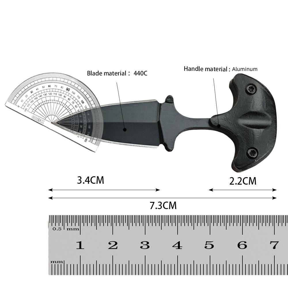 2024 Mini Fixed Blade Knife 440C Blade Aluminium Handle with Necklace Outdoor Knife Portable Hunting EDC Knives Survival Tool with Sheath 15017 3300 1 - view 9