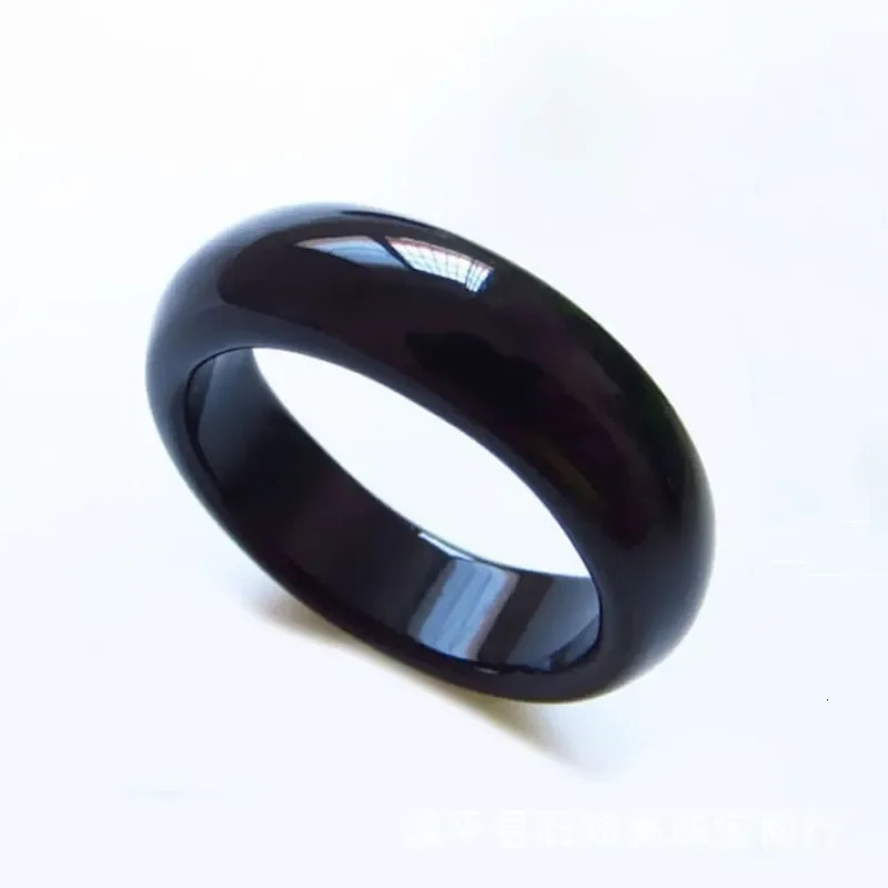 Natural Chalcedony Handcarved Jade Ring Fashion Jewelry Gift Rings Various Colors Lovers Gemstones Accessories Wholesale 241010