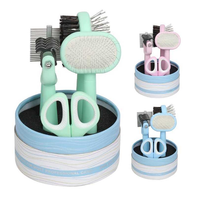 Dog Grooming 5-piece set Cat Hair Removal Comb Set Pet Cleaning Brush Tool Kit dog and cat hair comb Nail Clipper Flea