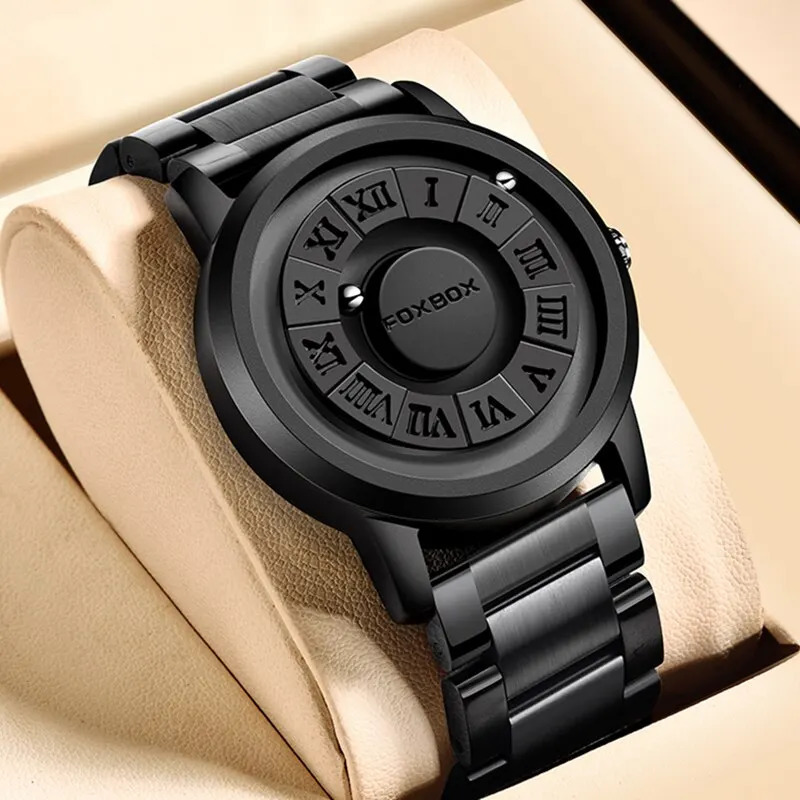 LIGE Watch Mens Creative Rolling Hands Magnetic Sports Watch Mens Quartz Chronograph Mens Clock Relogio Masculino 241019