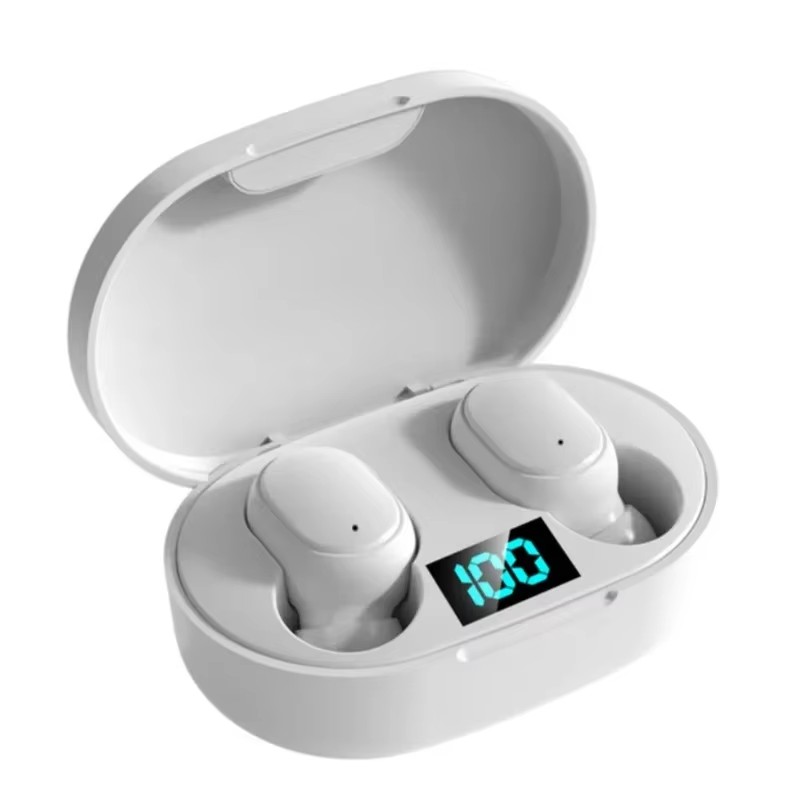 Wireless Earbuds Noise Canceling Waterproof Ear Buds in-Ear Stereo Headphones with LED Display Charging Case Bluetooth Earphone Headset Headphone E6S