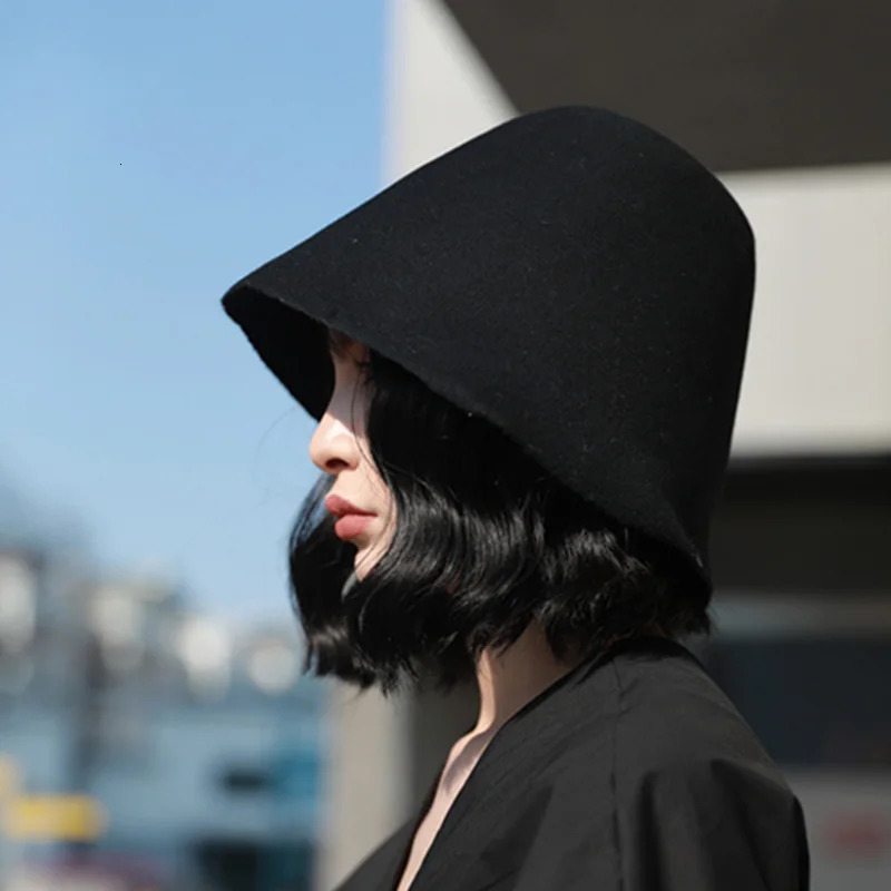 Classic womens wardrobe bucket felt hat autumn wool felt conical wardrobe hat Millinery craft hat Fasciator Block Base Body 241019