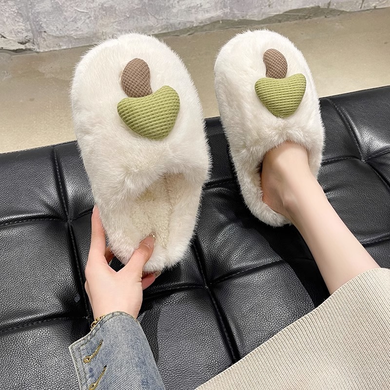 2024 New Winter Cute Mushroom Plush Warm and Anti slip Thick Bottom Indoor Cotton Slippers for Men and Women