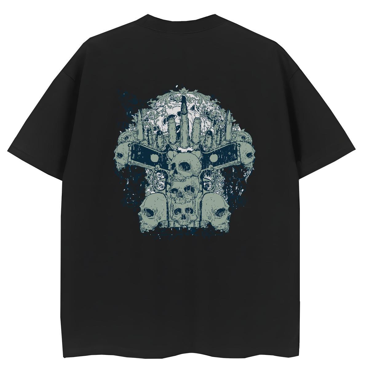 Brand T Shirt For Woman 100% Cotton 230g O-Neck Short Sleeve High Street Hip Hop skull Woman Tshirt Comfortable White Plus Size Clothes Shirt