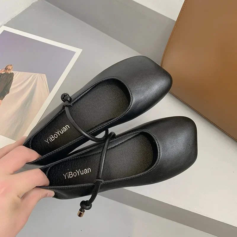 Womens casual flat bottomed boat shoes ballet dancer round toe ballet flat shoes spring womens flat bottomed comfortable soft and shallow 241019