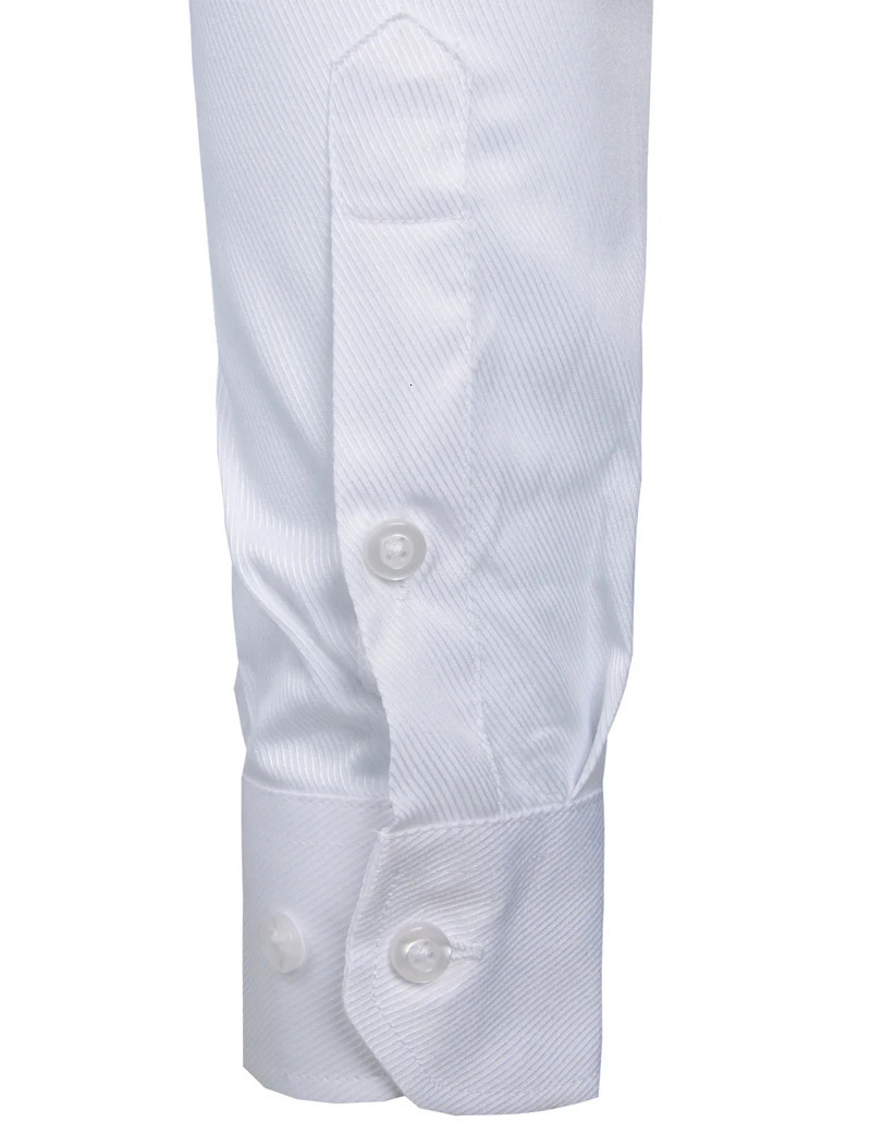 White business dress mens fashionable slim fit long sleeved solid casual shirt mens workwear pocket S-8XL 241007