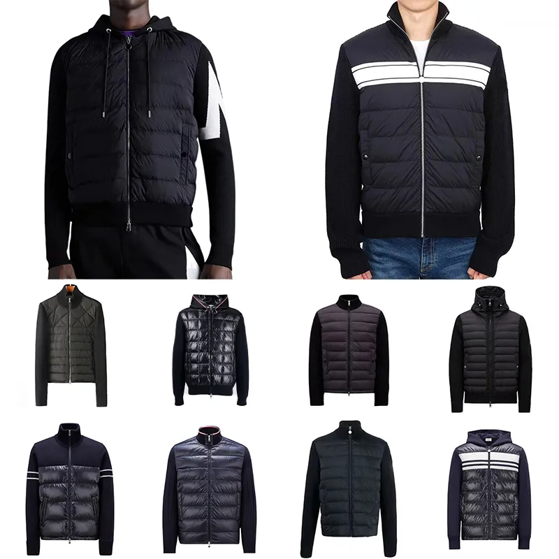 Stylish Multi Styles Men's Knit Cardigan Down Jacket Designer Fashion Winter Coat Asian M-3XL Sizes - Warm and Trendy Outerwear