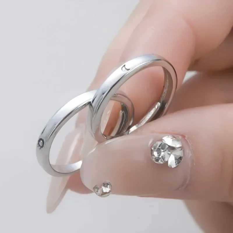 Fashion Simple Couple Ring Lover Sun Moon Opening Adjustable Rings Set Women Wedding Anniversary Valentine Day Jewelry Gifts Y241019