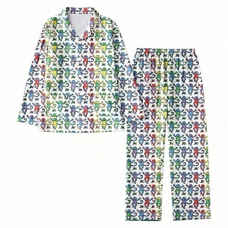2025 Designer Roller Rabbit Monkey Preppy Pjs Cute Pj Women's Pants Y2k Long Sleeve Pamas Set 2-piece Casual Clothing