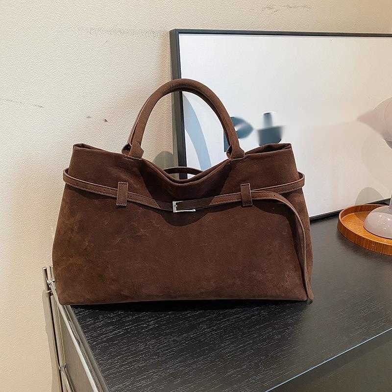 CMM New Fashion and Versatile Suede Tote Design Hand Held Single Shoulder Bag