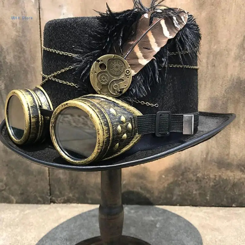 Steampunk hat retro mens hat carnival party costume accessories 241019