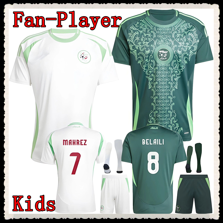 2024 2025 Algeria MAHREZ training wear Soccer Jerseys FEGHOULI BOUNEDJAH ATAL 24 25 Player version Algerie kids. Football Shirt SLIMANI BENSEBAINI maillot de foot