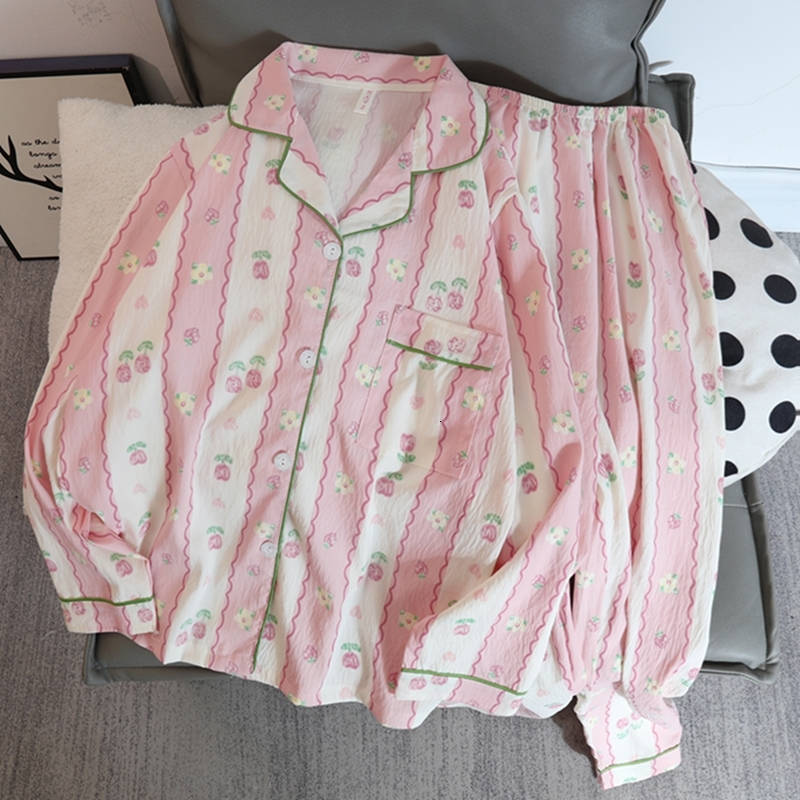 2025 New designer printed soft thin women's autumn new casual 2-piece set Pama fashion full set pajamas, suitable for family wear