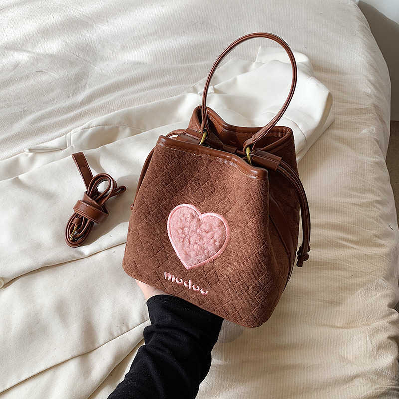 CMM Autumn And Winter Niche Suede Bread Bag For Women New Popular Crossbody Bag Hand Held Bucket Bag