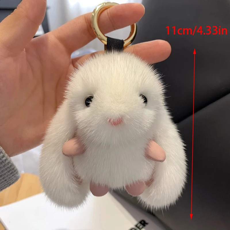 Cute Rabbit Plush Keychain Women Bag Car Pendant Decoration Jewelry Bags Hanging Accessories Gifts 241017
