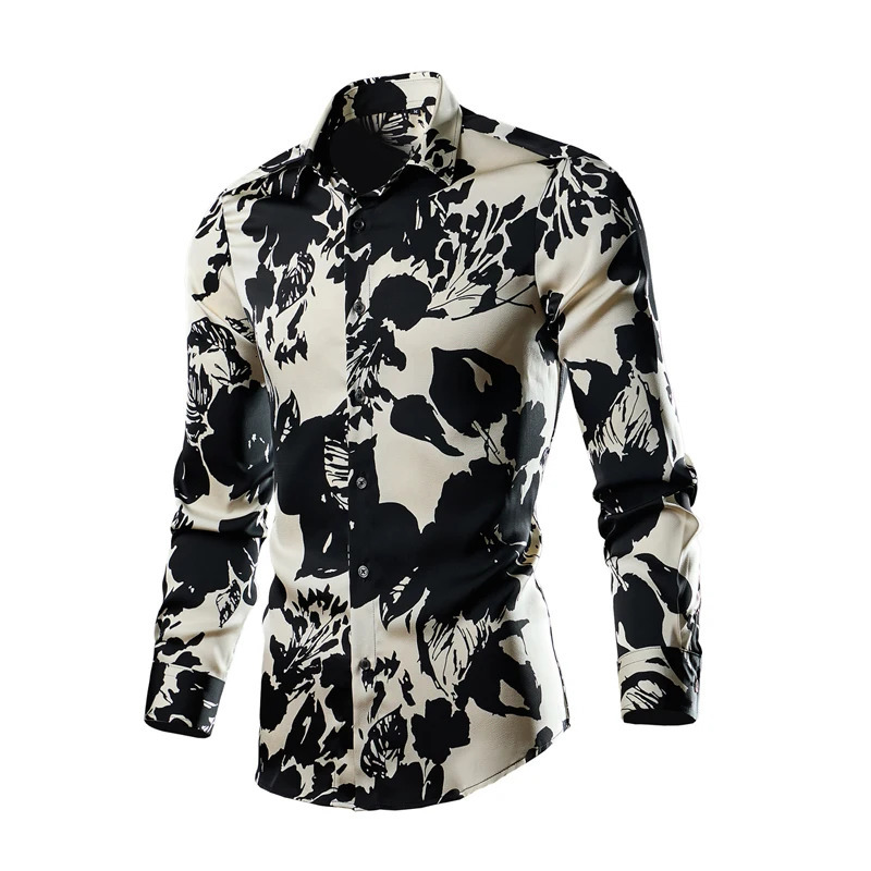 Autumn/Winter Mens Multi Color Large Trendy Shirt Fashionable Slimming and Stylish Camisa M-6XL 241007