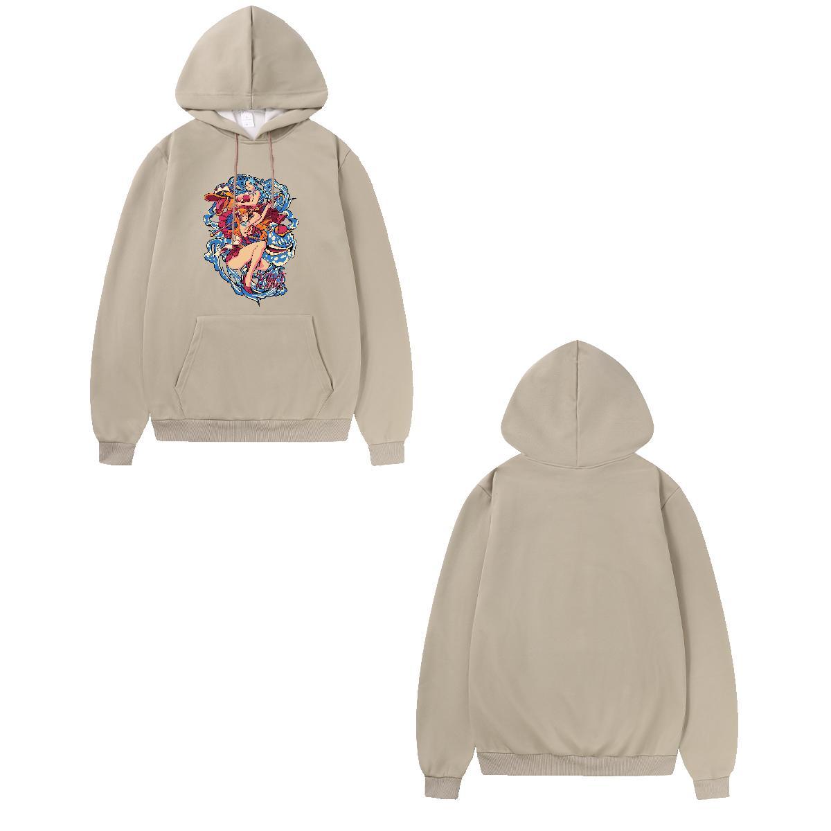 Wholesale Hoodie Breathable Hooded Collar Comfortable Men Tops Hoodie Custom Anime Tops Pullover Hoodie Anime Printing Street Tech Fleece