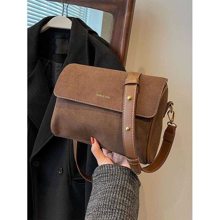 CMM Popular Bags for Women New Trendy High End Suede Small Square Bag Autumn and Winter Single Shoulder Crossbody Bag