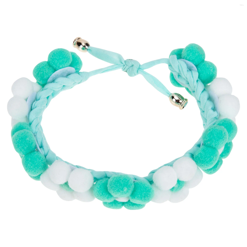 Dog Collars Pet Collar Adjustable Girl Cat Bandana Scarf Ball Puppy To Weave