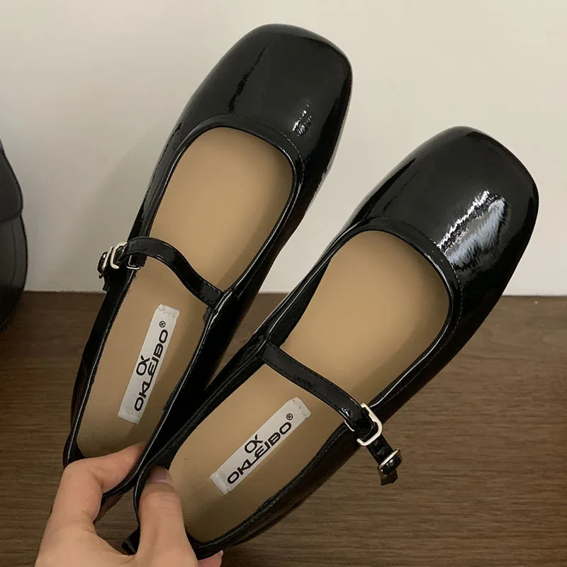 Spring/Summer Womens Casual Soft Womens Apartment with Shoes Footwear Fashion Buckle Shallow Ladies Mary Jens Shoes 241019