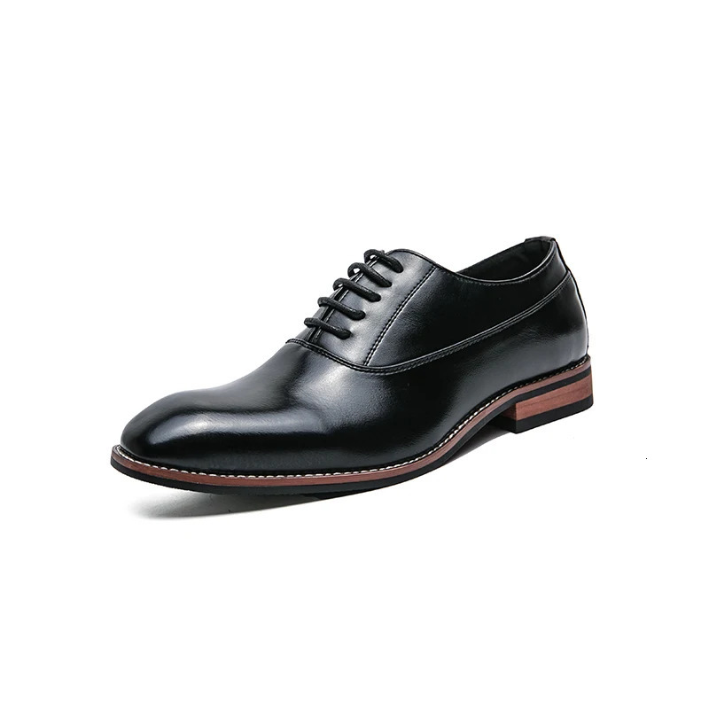 high-quality mens shoes fashionable casual shoes mens Pointed Oxford wedding leather dress mens gentlemens office shoes 241019
