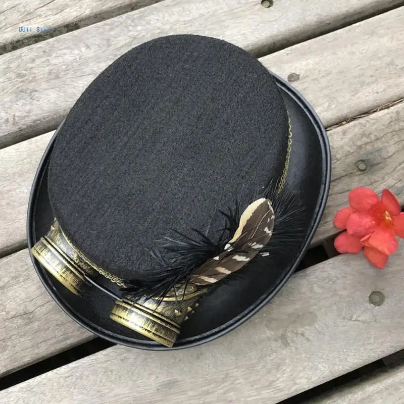 Steampunk hat retro mens hat carnival party costume accessories 241019