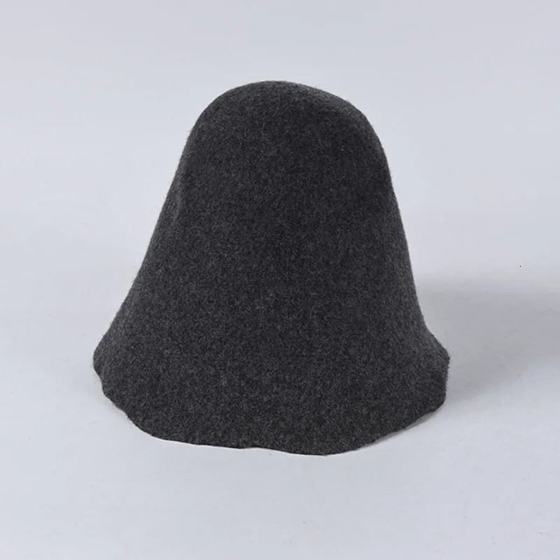 Classic womens wardrobe bucket felt hat autumn wool felt conical wardrobe hat Millinery craft hat Fasciator Block Base Body 241019