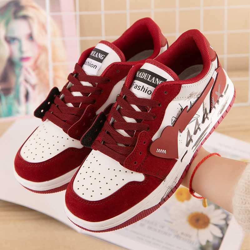 Free shipping designer shoes new sneakers niche couple versatile men shoes graffiti casual women shoes breathable wear resistant