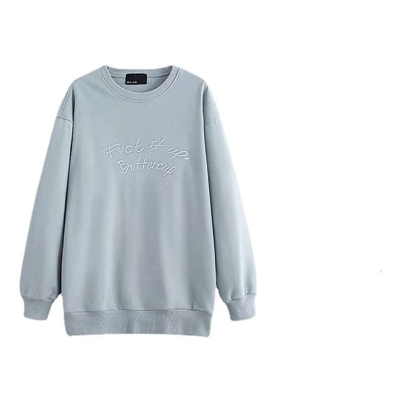 2022ins recommends pullover solid color hoodie embroidered irregular clothing Korean version street trendy women's bathroom