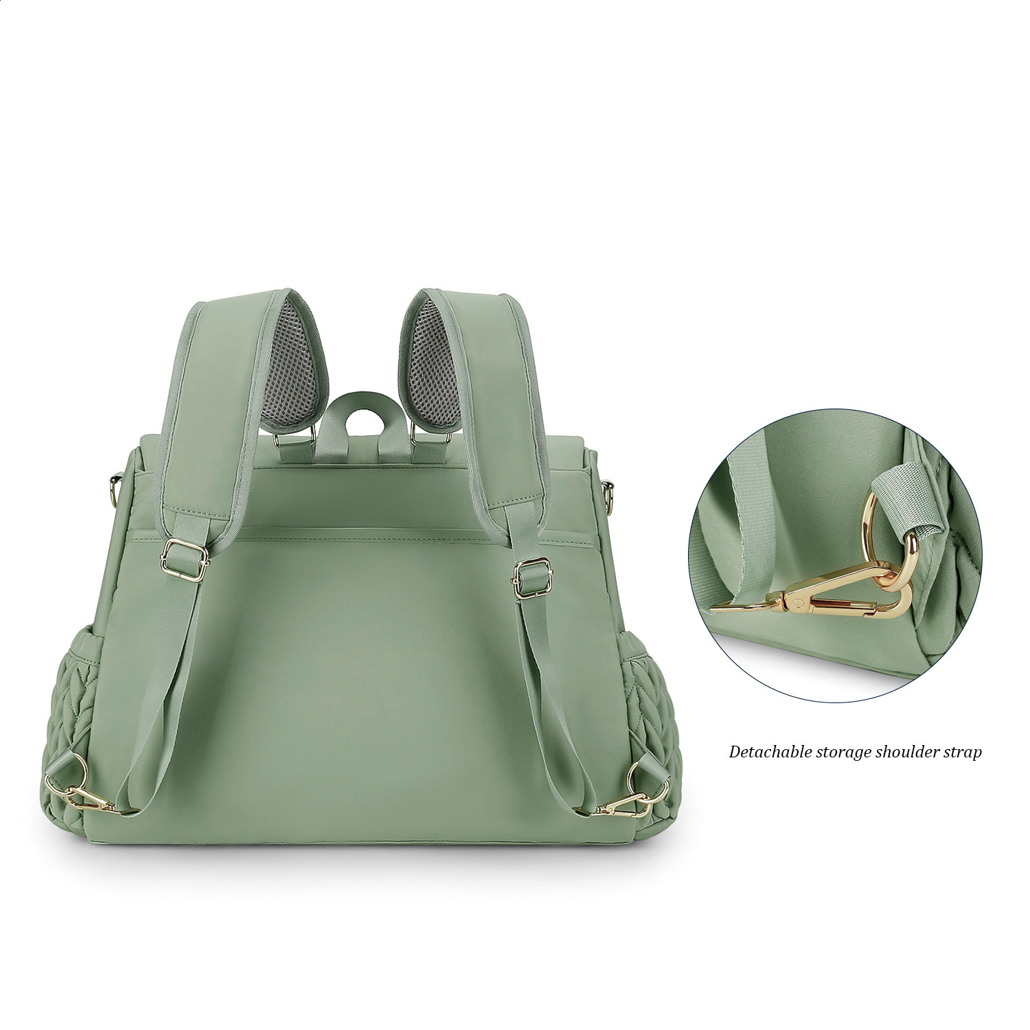 Nylon Cloth Waterproof Antifouling Large Capacity Portable Multifunctional Mother Backpack Mother Double Baby Diaper Bag 240130