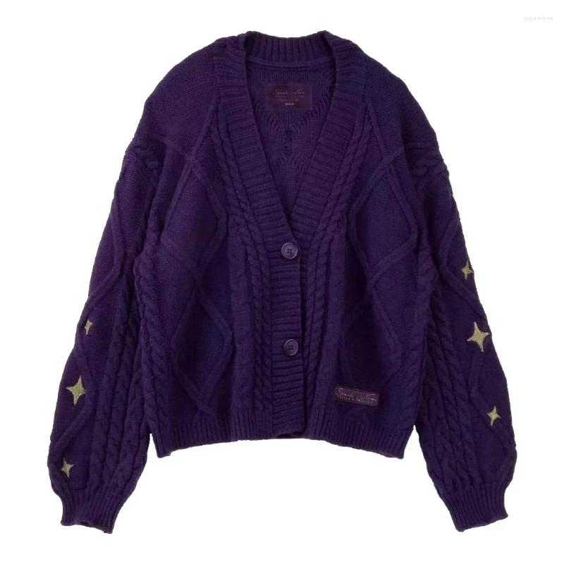Women's Knits Deeptown Vintage Knit Swift Cardigan Y2k Star Sweater Women Folklore Korean Style Oversized Knitwear Harajuku Aesthetic Autumn