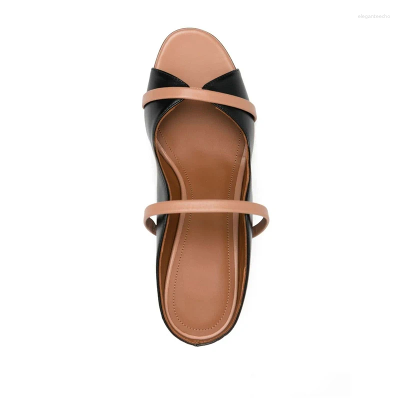 2025 S Fashion Designer Sandals Rome Open Toe Narrow Band Women High Heels Solid Color Slip On Outdoor Slippers Western Concise Ladies Shoes