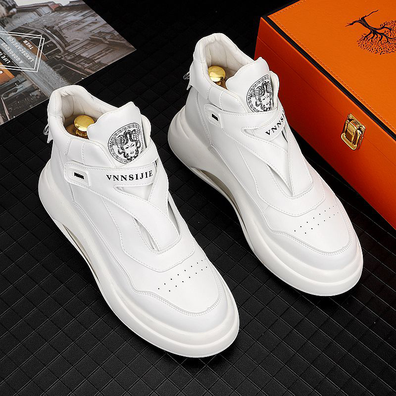 2023 Summer New Simple Air Cushion Shoes for Men, Autumn Trend, Versatile High Top Casual Shoes, Comfortable Board Shoes with Increased Height for Men