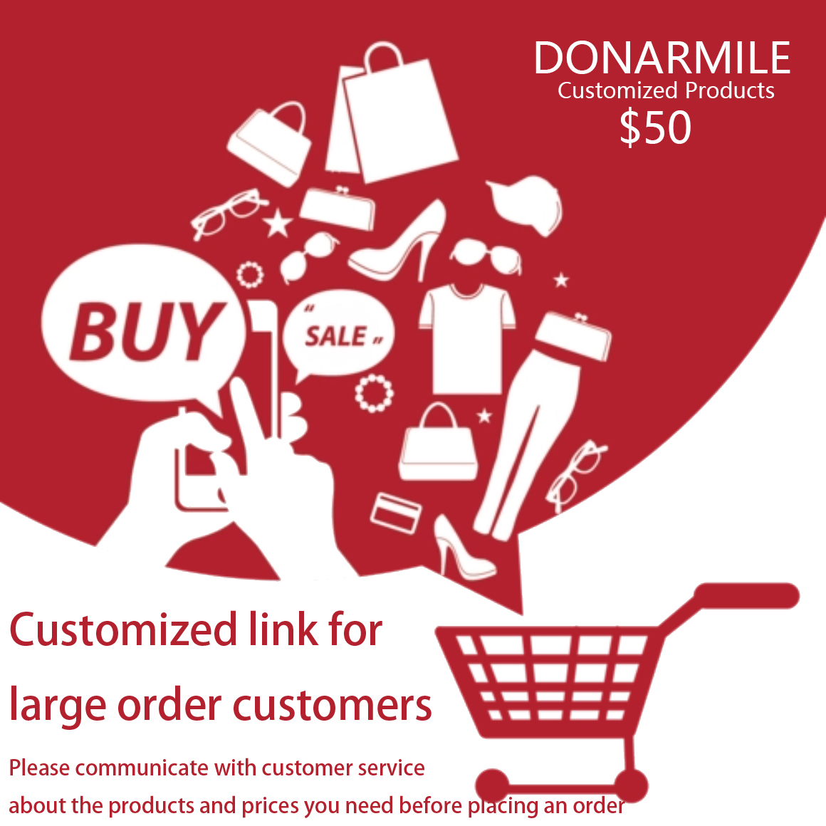 DONARMILE Customized link (Please communicate with customer service about the products and prices you need before order) specify products
