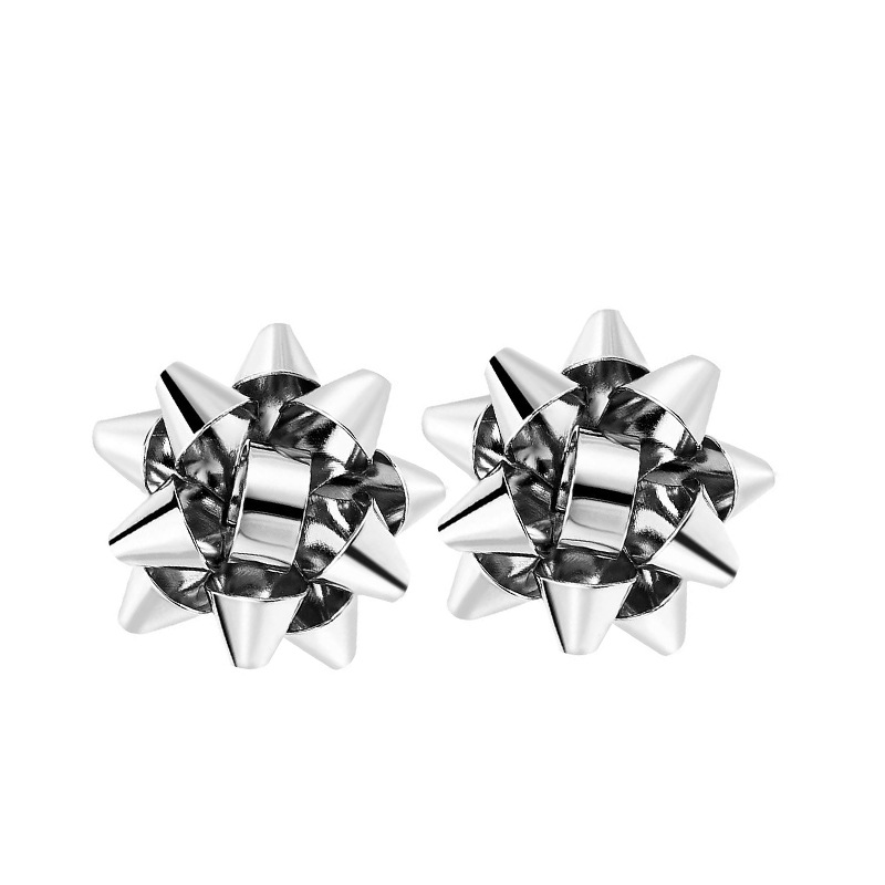 Star combination Europe and the United States new Christmas earrings simple metal flower lady gift bow creative stud earrings