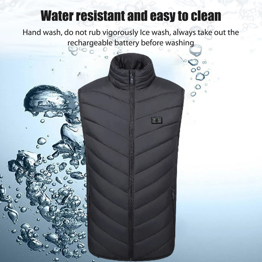 11 Areas Heated Vest Men Women Electric Heating Usb Jacket Bodywarmer Down Winter 241021