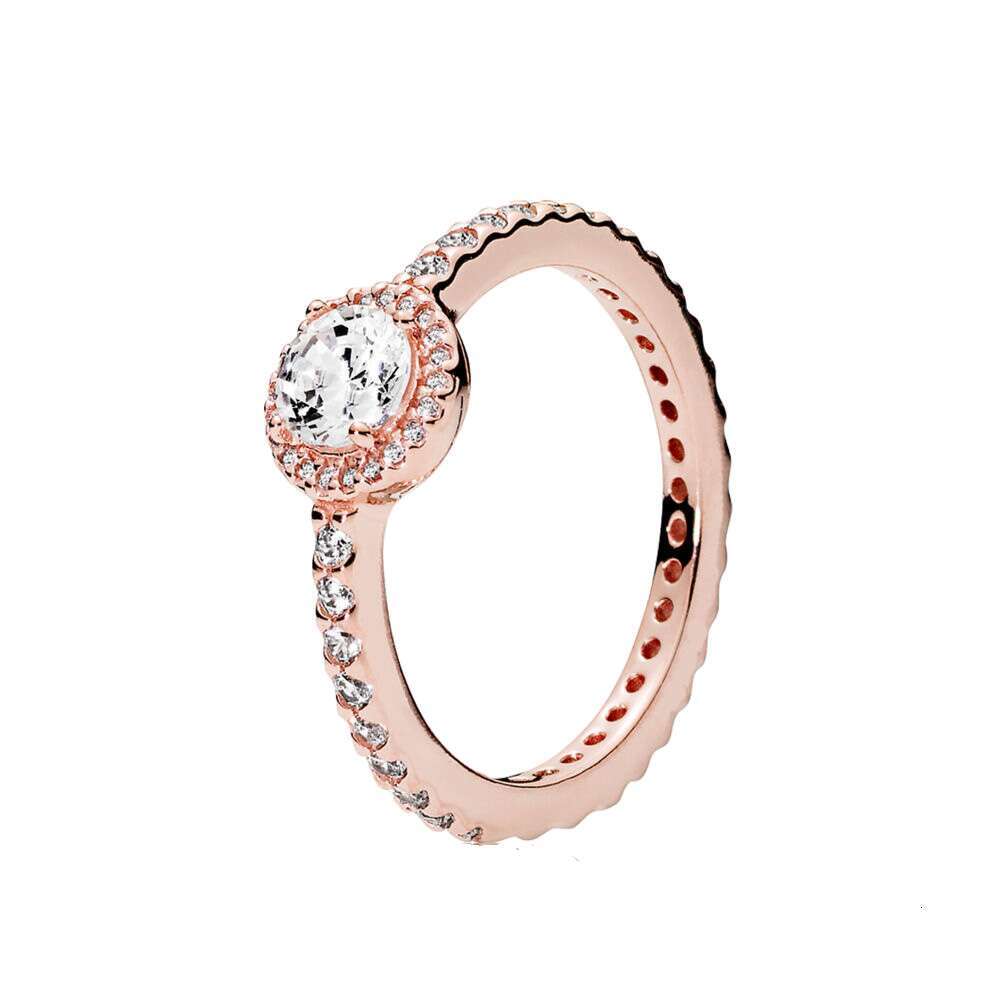 925 Sparking Rose Gold bone Teardrop Love Heart Clover Clear Zircon CZ Rings For Women Anniversar Wedding Jewelry