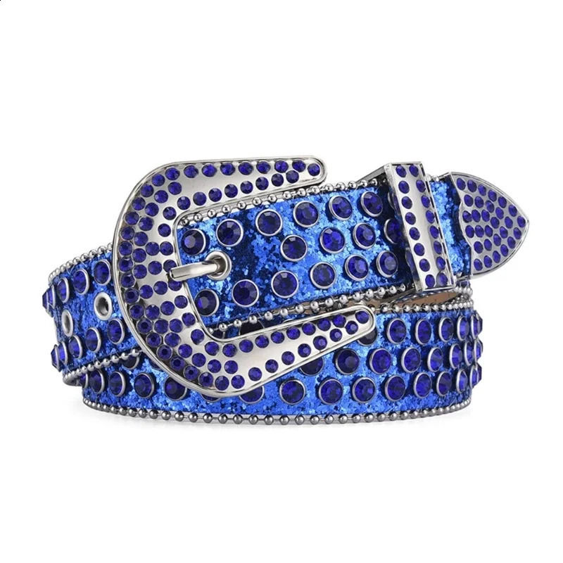 Casual Belts Woman Locomotive Full Diamond Waist Belts Western Cowgirl Y2K Girls Fashion Belt for Jeans Men Drop 241024