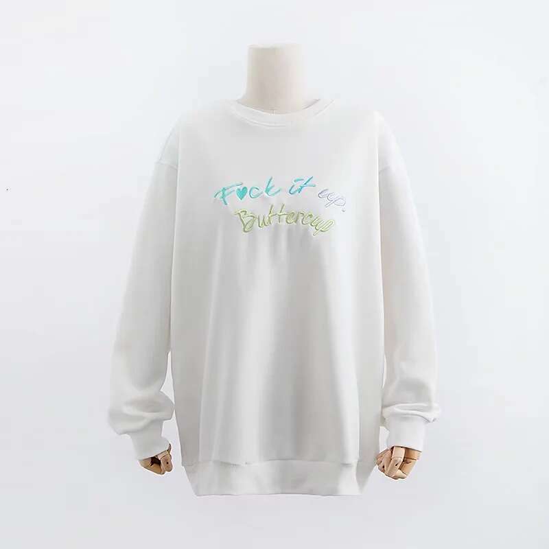 2022ins recommends pullover solid color hoodie embroidered irregular clothing Korean version street trendy women's bathroom